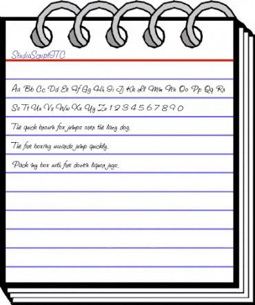 StudioScriptITC Italic animated font preview