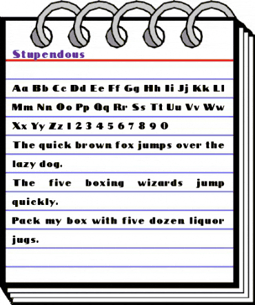 Stupendous Regular animated font preview Stupendous Regular animated font preview