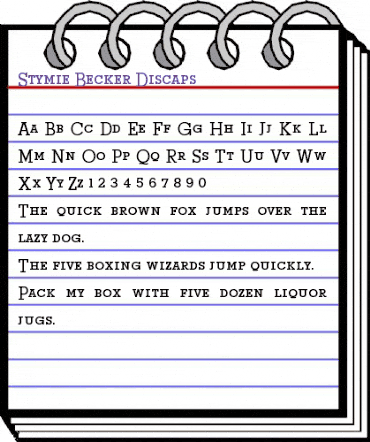 Stymie Becker Discaps Regular animated font preview