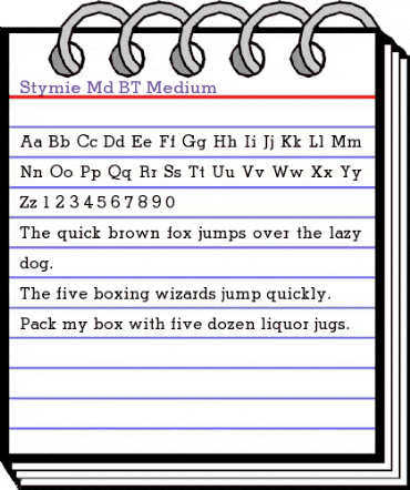 Stymie Md BT Medium animated font preview Stymie Md BT Medium animated font preview