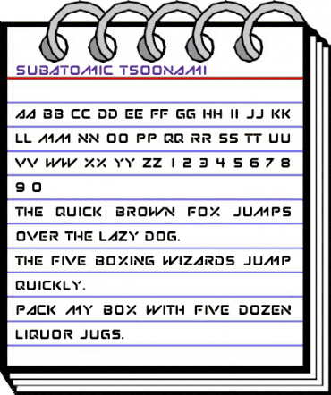 Subatomic Tsoonami Regular animated font preview Subatomic Tsoonami Regular animated font preview