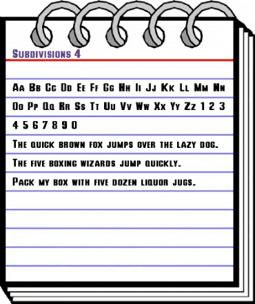 Subdivisions 4 Regular animated font preview Subdivisions 4 Regular animated font preview