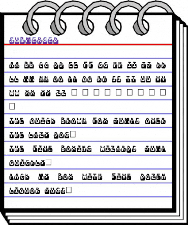 Submerged Watery animated font preview