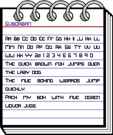 Suborban Regular animated font preview Suborban Regular animated font preview