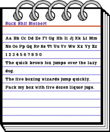 Suck Shit Steinert Regular animated font preview