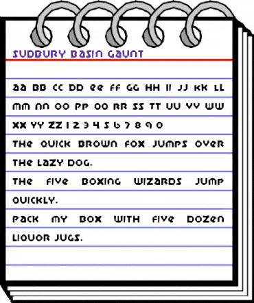 Sudbury Basin Gaunt Regular animated font preview Sudbury Basin Gaunt Regular animated font preview