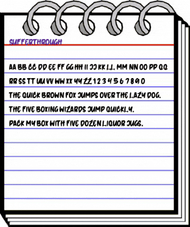 Suffer Through Brush animated font preview Suffer Through Brush animated font preview