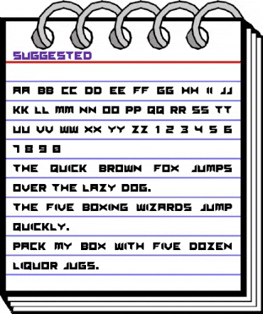 Suggested Regular animated font preview