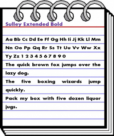 Sulley Extended Bold Regular animated font preview