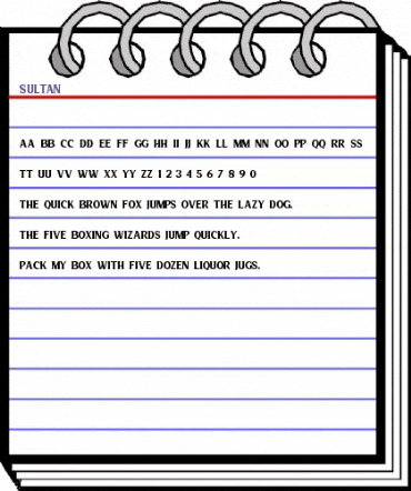 Sultan Regular animated font preview