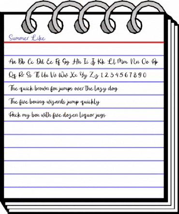 Summer Like Regular animated font preview