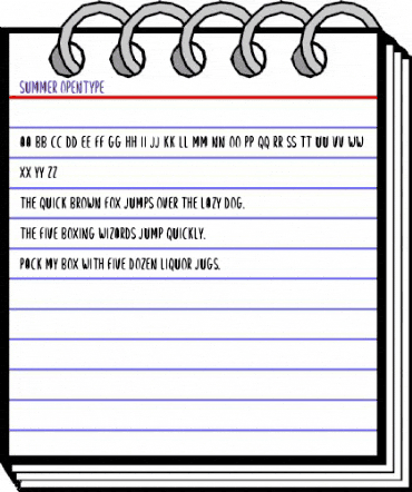 Summer Regular animated font preview