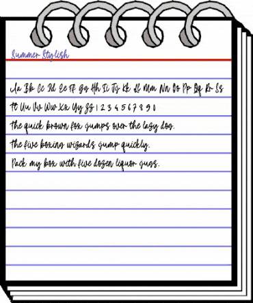 Summer Stylish Regular animated font preview