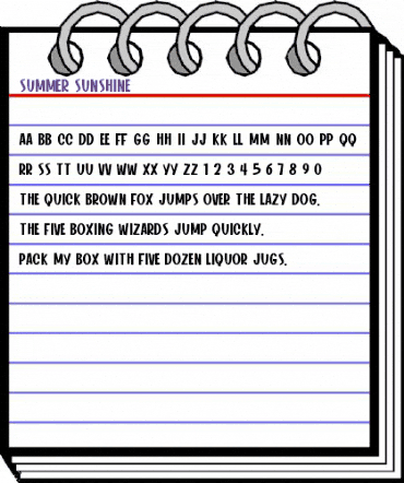 Summer Sunshine Regular animated font preview