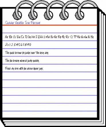 Summer Vacation Free Personal Regular animated font preview