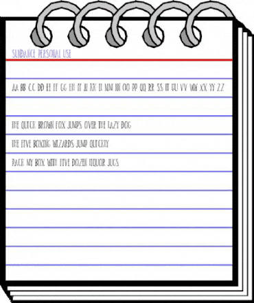 SUNDANCE PERSONAL USE Regular animated font preview SUNDANCE PERSONAL USE Regular animated font preview