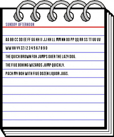 Sunday Afternoon Regular animated font preview Sunday Afternoon Regular animated font preview