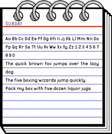 SUNDAY Regular animated font preview SUNDAY Regular animated font preview