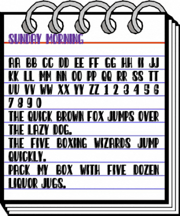 Sunday Morning Regular animated font preview Sunday Morning Regular animated font preview