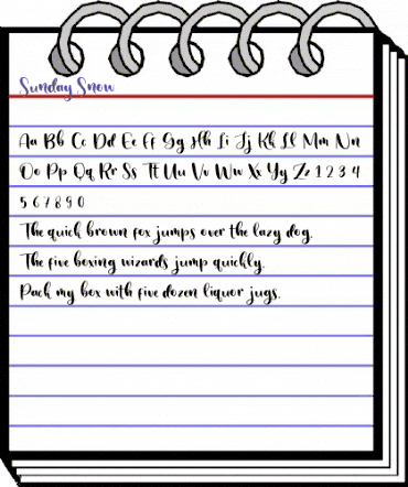 Sunday Snow Regular animated font preview Sunday Snow Regular animated font preview