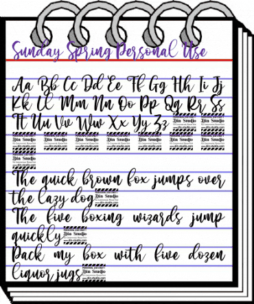 Sunday Spring Personal Use Regular animated font preview Sunday Spring Personal Use Regular animated font preview