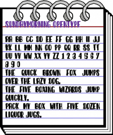 Sunday Morning Regular animated font preview Sunday Morning Regular animated font preview