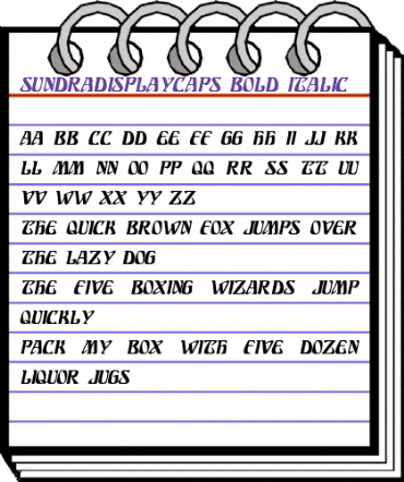 SundraDisplayCaps Bold Italic animated font preview SundraDisplayCaps Bold Italic animated font preview