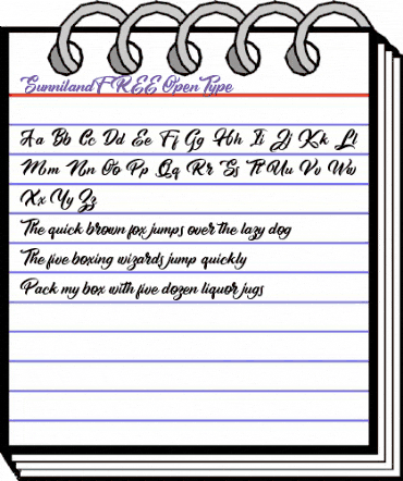 Sunniland FREE Regular animated font preview Sunniland FREE Regular animated font preview