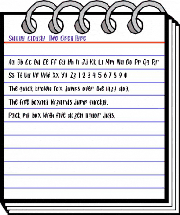 Cloudy Regular animated font preview