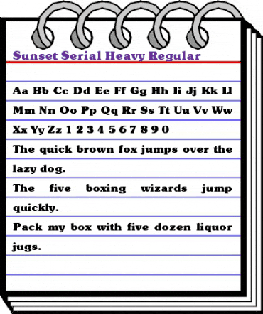 Sunset-Serial-Heavy Regular animated font preview