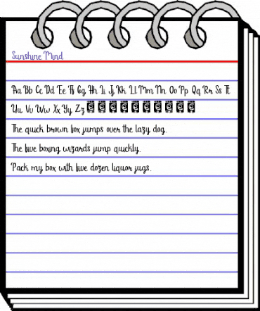 Sunshine Mind Regular animated font preview