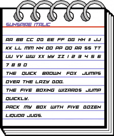 sunspire Italic animated font preview sunspire Italic animated font preview