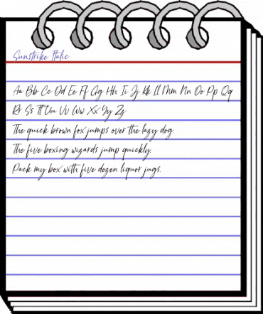 Sunstrike Italic animated font preview