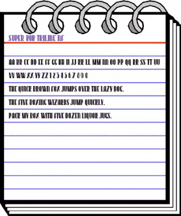 Super Bob Triline Nf Regular animated font preview