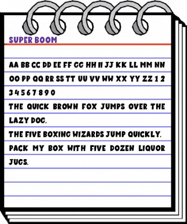 Super Boom Regular animated font preview Super Boom Regular animated font preview