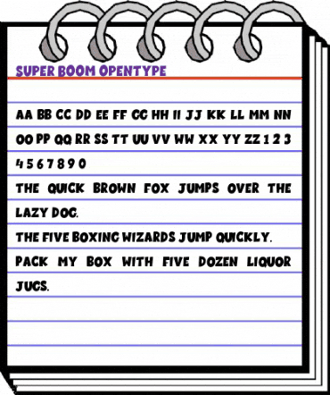 Super Boom Regular animated font preview