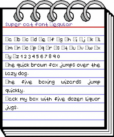 super cat font Regular animated font preview