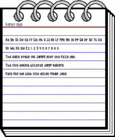 Super Kids Regular animated font preview