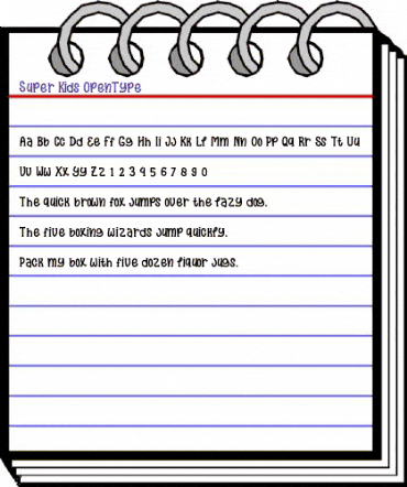 Super Kids Regular animated font preview