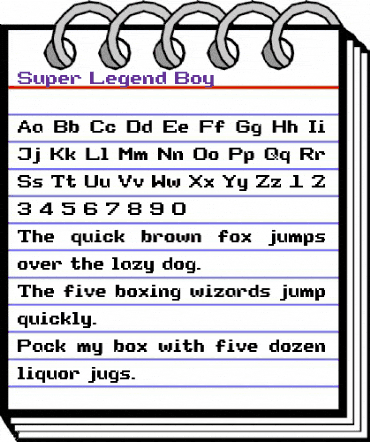 Super Legend Boy Regular animated font preview Super Legend Boy Regular animated font preview