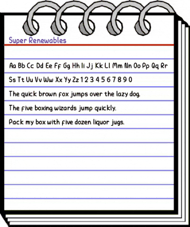 Super Renewables Regular animated font preview Super Renewables Regular animated font preview