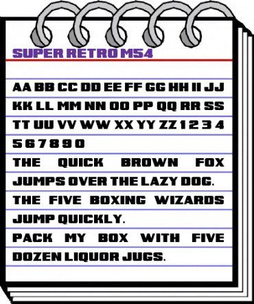 Super Retro M54 Regular animated font preview Super Retro M54 Regular animated font preview