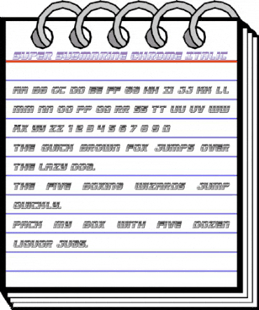 Super Submarine Chrome Italic Italic animated font preview