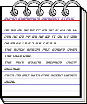 Super Submarine Gradient Italic Italic animated font preview Super Submarine Gradient Italic Italic animated font preview