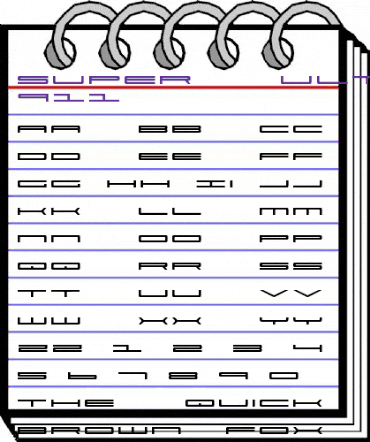 Super Ultra 911 Regular animated font preview