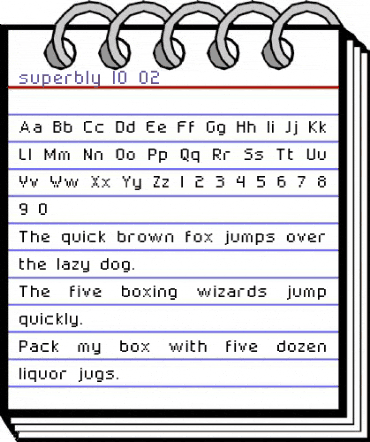 superbly_10_02 Regular animated font preview