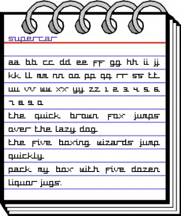 Supercar Medium animated font preview Supercar Medium animated font preview