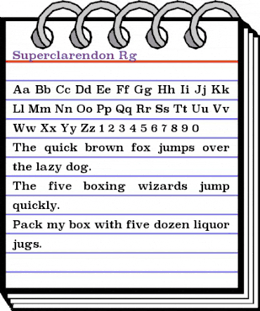 Superclarendon Regular animated font preview Superclarendon Regular animated font preview