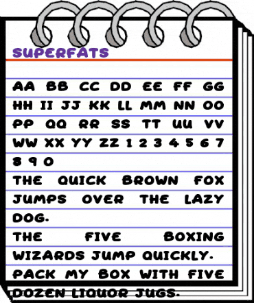 Superfats Regular animated font preview