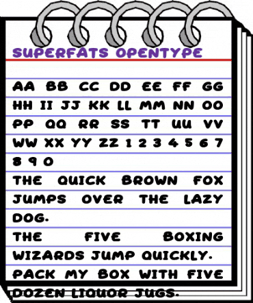 Superfats Regular animated font preview